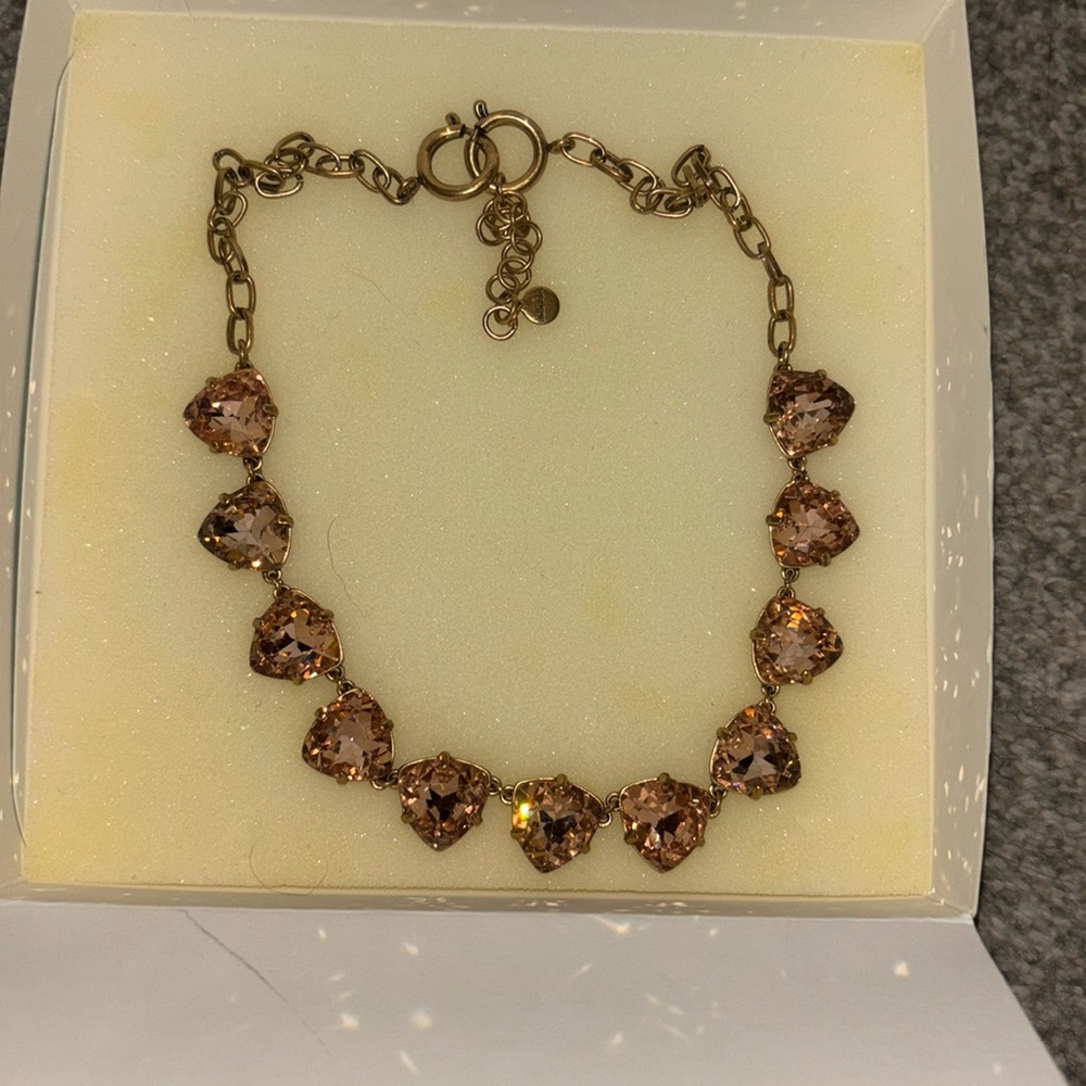 Pink rose colored statement necklace